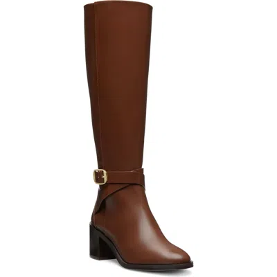 Stuart Weitzman Esme Belted Zip Boot In Deep Coffee