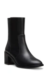 Stuart Weitzman Esme Leather Zip Booties In Black