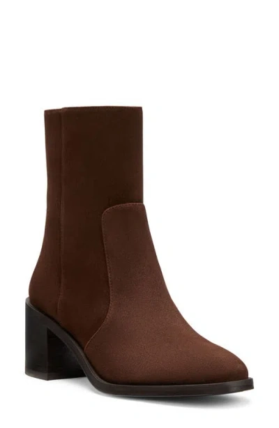 Stuart Weitzman Esme Zip Bootie In Brown
