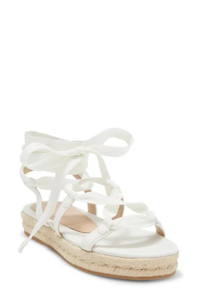 Stuart Weitzman Espadrille Flat Sandal In White.