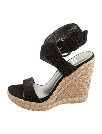 Pre-owned Stuart Weitzman Espadrilles In Black