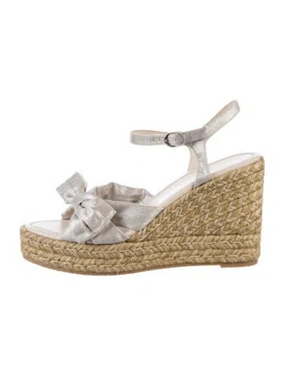 Pre-owned Stuart Weitzman Espadrilles In Metallic/neutrals
