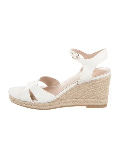 Pre-owned Stuart Weitzman Espadrilles In White