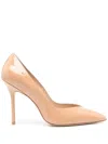 Stuart Weitzman Patent-leather Pumps In Neutrals