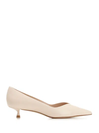 Stuart Weitzman Eva 35 Pump Dress Spazzolato Pumps White