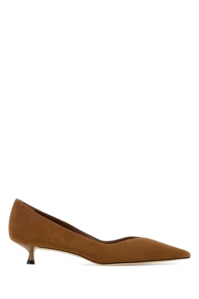 Stuart Weitzman Eva 35 Pumps In Suede With 3.5 Cm Heel In Brown