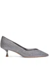 Stuart Weitzman Eva 35mm Glitter Pumps In Silver