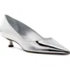 Stuart Weitzman Eva Kitten Heel Pointed Toe Pump