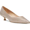 Stuart Weitzman Eva Kitten Heel Pointed Toe Pump In Poudre