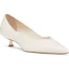 Stuart Weitzman Eva Leather Kitten-heel Pumps In Seashell