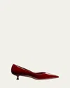 Stuart Weitzman Eva Patent Kitten-heel Pumps In Rosewood