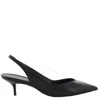 Stuart Weitzman Eva Patent Slingback Pumps In Black