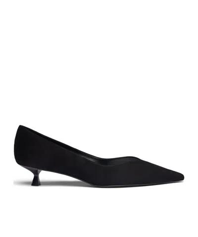 Stuart Weitzman 35mm Eva Suede Pumps In Black