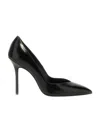 Stuart Weitzman Pointed-toe Black Pumps With Mid-height Stiletto Heel In Black