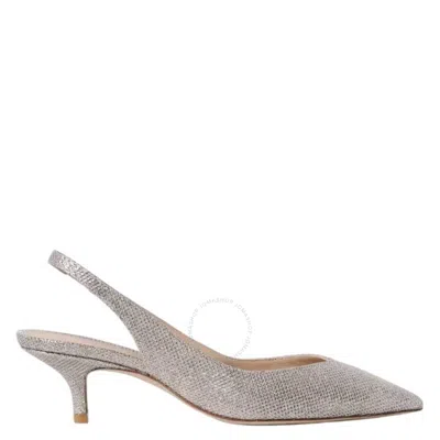 Stuart Weitzman Eva Pointed-toe Slingback Pumps In Gray