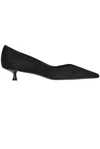 Stuart Weitzman Eva Kitten Heel Pointed Toe Pump