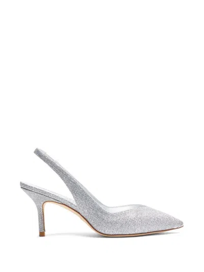 Stuart Weitzman Eva Slingback Pumps In Silver