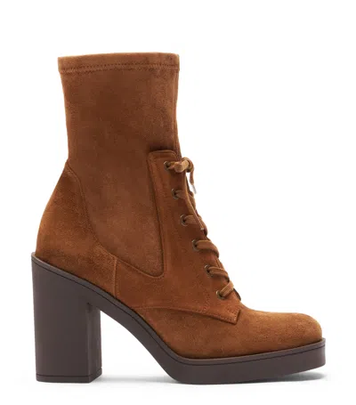 Stuart Weitzman 80mm Everitt Boots In Brown