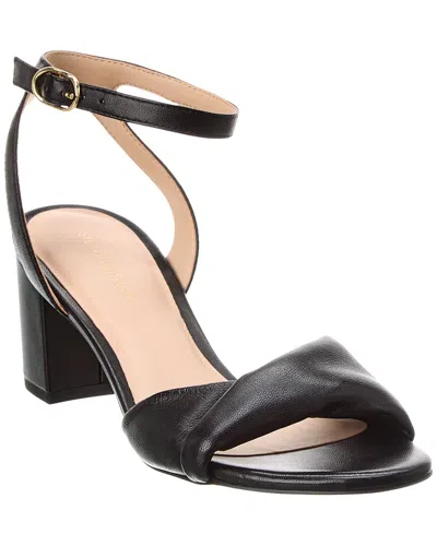 Stuart Weitzman Everly 50 Leather Sandal In Black