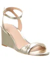 Stuart Weitzman Everly Wedge Sandal In Silver