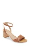 Stuart Weitzman Everly 50 Leather Sandals In Nougat