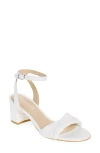 Stuart Weitzman Everly Block Heel Sandal In White