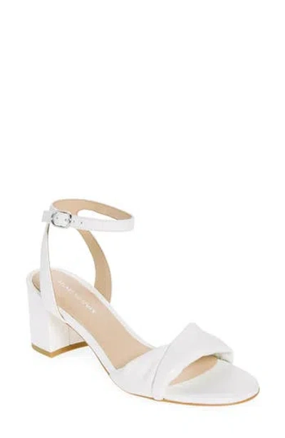 Stuart Weitzman Everly Block Heel Sandal In White