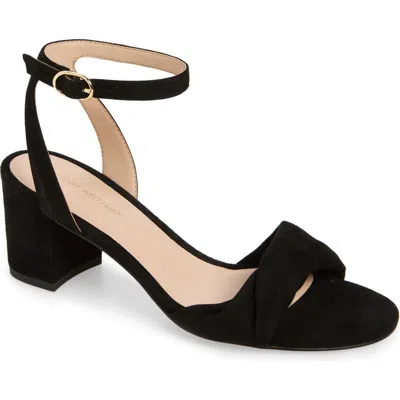 Stuart Weitzman Everly Block Heel Sandal In Black