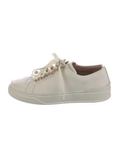 Pre-owned Stuart Weitzman Excelsa Sneakers In White