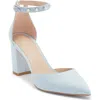 Stuart Weitzman Faux Pearl Block Heel Pump