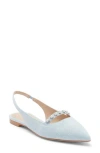 Stuart Weitzman Emilia Mary Jane Slingback Flat In Blue