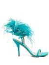 Stuart Weitzman Plume 100 Sandals In Blue