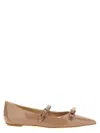 Stuart Weitzman Pointed Ballet Shoes In Beige