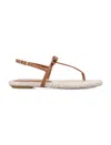 Stuart Weitzman Felicity Espadrillas Thong Sandals In Brown