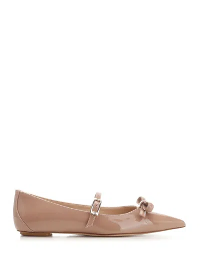 Stuart Weitzman Pointed Ballet Shoes In Pink