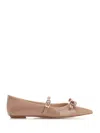 Stuart Weitzman Pointed Ballet Shoes In Beige