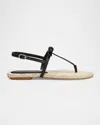 Stuart Weitzman Felicity Leather Bow Espadrille Sandals