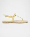Stuart Weitzman Felicity Leather Bow Espadrille Sandals
