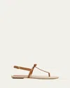 Stuart Weitzman Felicity Leather Bow Espadrille Sandals In Macchiatonatural
