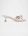 Stuart Weitzman Felicity Patent Bow Mule Sandals In Wisteria