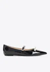 STUART WEITZMAN FELICITY PATENT LEATHER BALLET FLATS