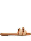 Stuart Weitzman Slide Sandals With Bow Detail