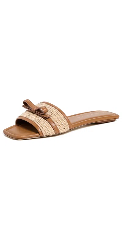 STUART WEITZMAN FELICITY SLIDES HAZEL/NATURAL
