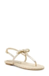 Stuart Weitzman Felicity Espadrille Sandal In Light Gold/natural