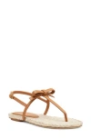 Stuart Weitzman Felicity Leather Bow Espadrille Sandals In Macchiato
