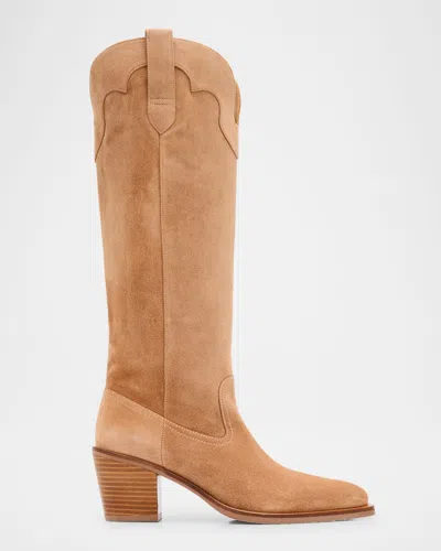 Stuart Weitzman Felix Suede Western Boots