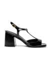 Stuart Weitzman Flareblock 75mm Sandals In Black