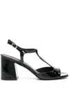 Stuart Weitzman Flareblock 75mm Sandals In Black