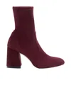 Stuart Weitzman Flareblock 85 Stretch Bootie In Brown