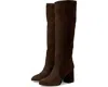 Stuart Weitzman Flareblock 85 Slouch Boots Women's Walnut Leather Zogg596 In Brown